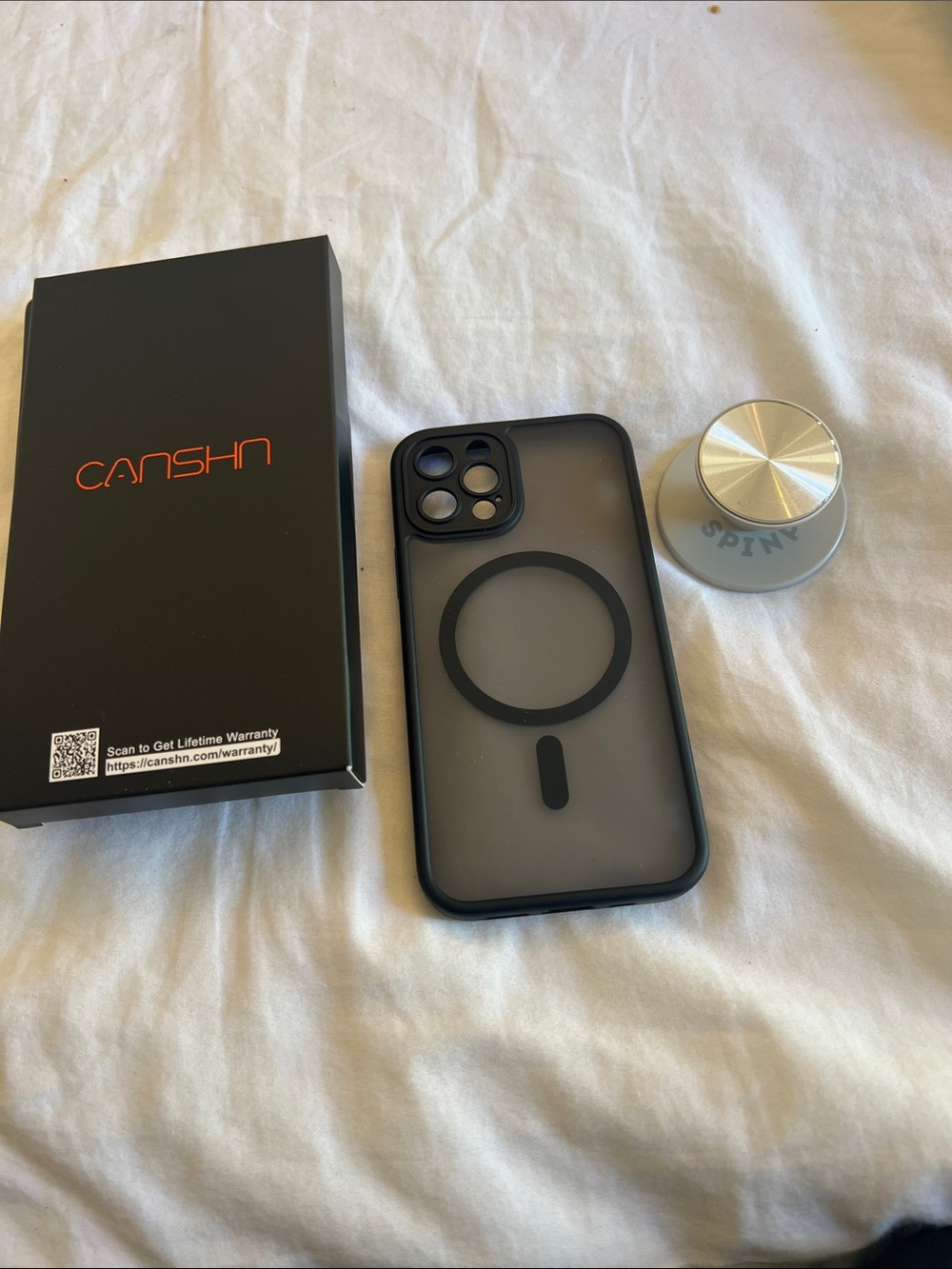 Canshn Magsafe-Compatible iPhone Case in Frosted Black fits  iPhone 12 Pro